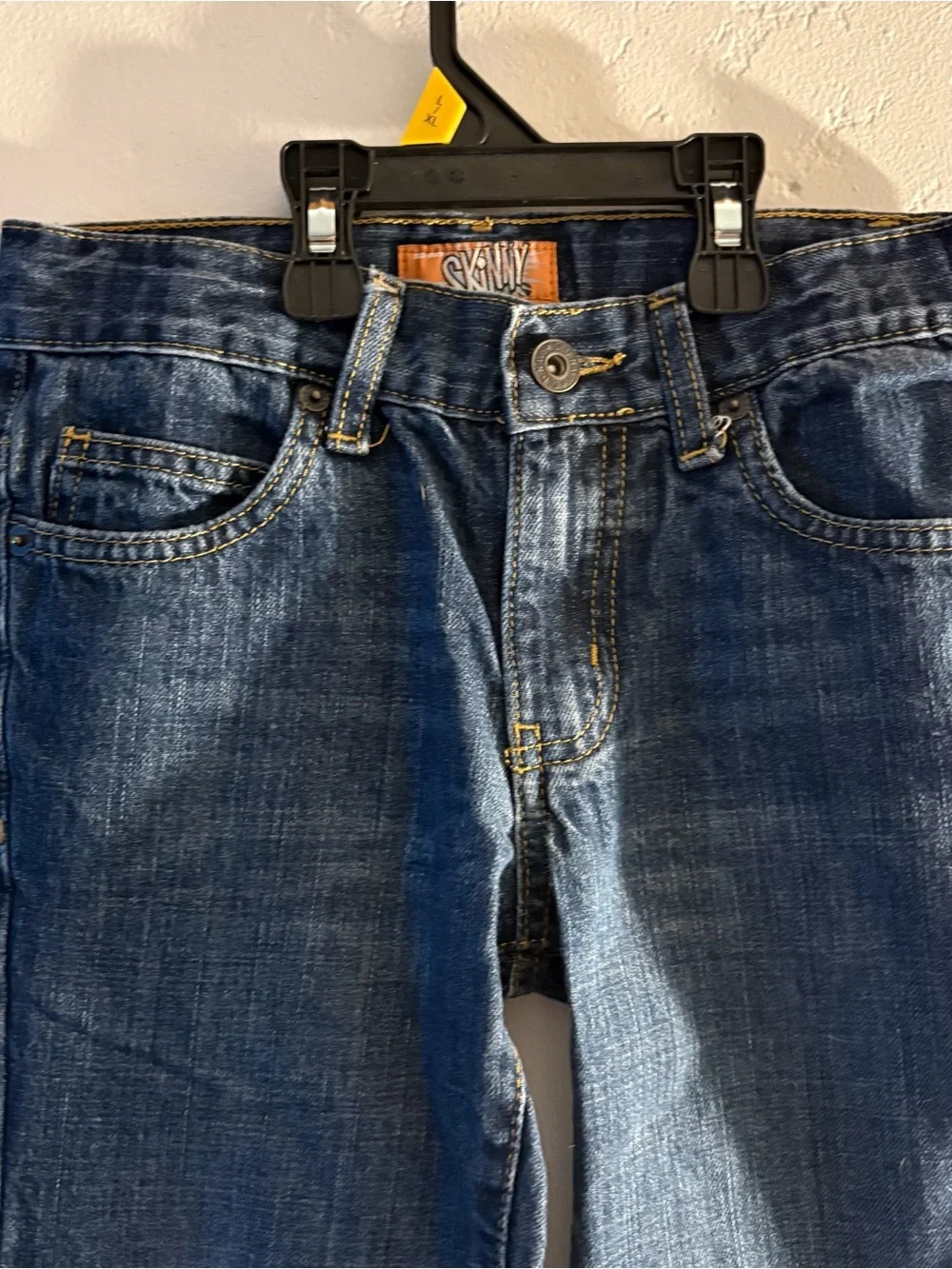 Old Navy Boys Size 8 Basic Skinny Astro Dark Wash Jeans Adjustable Waist